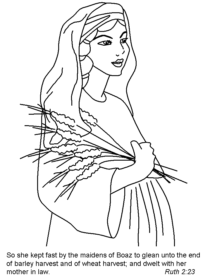 Bible Coloring Pages Ruth 2
